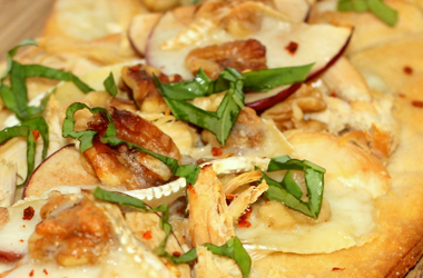 Apple, Brie, Walnut & Rotisserie Chicken Flatbread