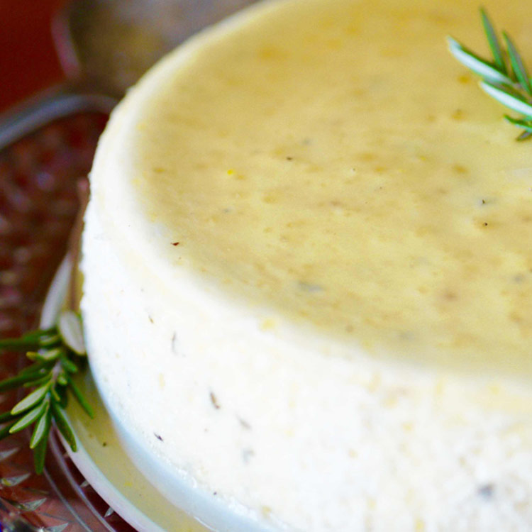 Picture of Garden Herbed Cheesecake with Mandarin Orange Glaze
