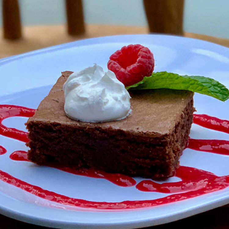 Picture of Classic Chocolate Cake with Raspberry Puree