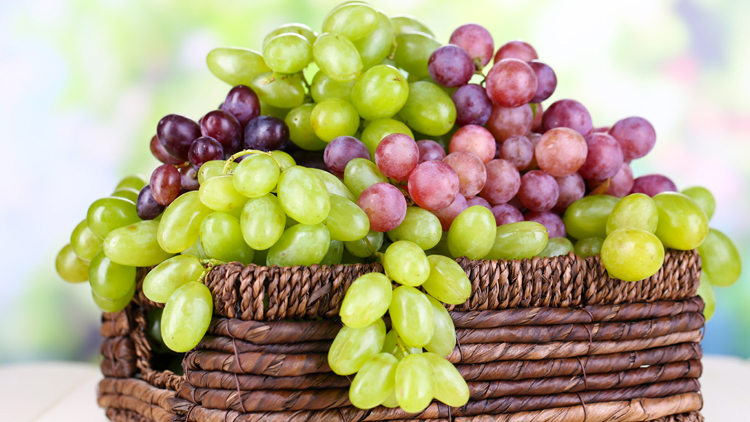 Picture of Bi-Color Red & Green Seedless Grapes