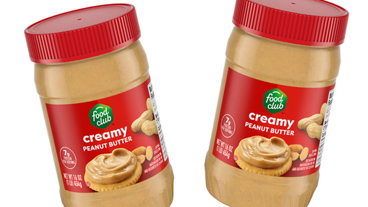 Picture of Food Club Creamy or Crunchy Peanut Butter or Strawberry or Grape Jelly