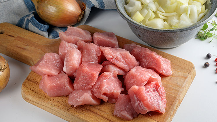 Picture of Tyson Pork Stew Meat or Boneless Pork Loin Cubed Steak