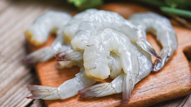 Picture of Peeled & Deveined Tail-On White Shrimp