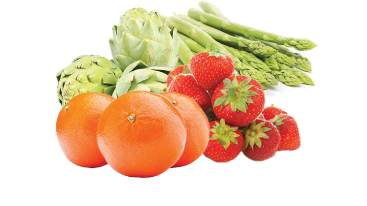 Picture of Fresh Asparagus, Fresh Artichokes, Mandarin Tangerines or Strawberries